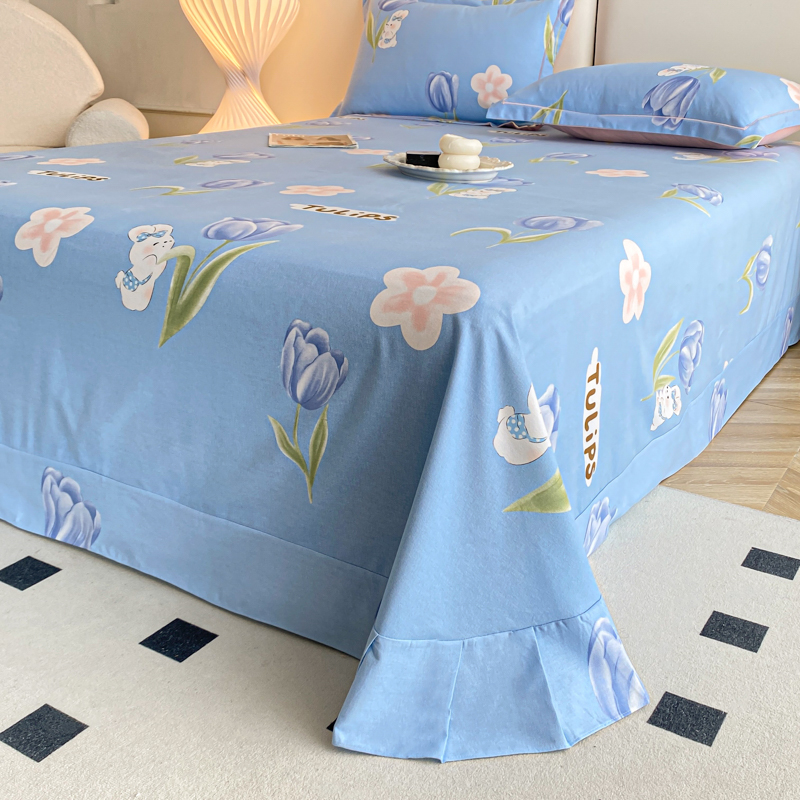 2023新款g纯棉磨毛床单单件秋冬季加厚保暖炕单全棉双人被单一米