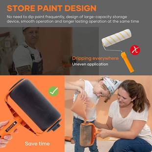 油漆滚筒刷漆乳胶漆地坪专XJ-刷漆用工具涂料刷小刷滚刷筒子