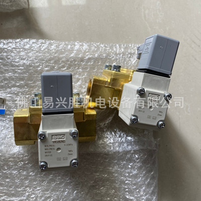 原装SMC先导电磁阀VXD262NG水用2通阀DN25口径黄铜材质气动电磁阀