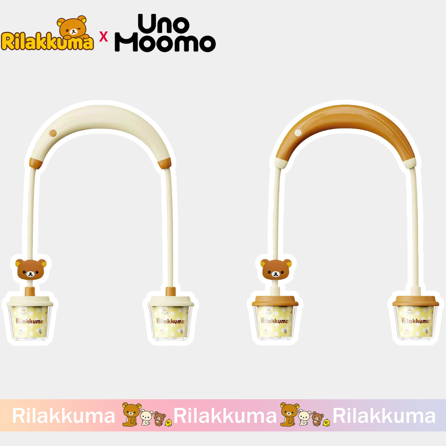 正版Rilakkuma轻松熊迷你风扇挂脖便携卡通可爱高颜值户外小风扇