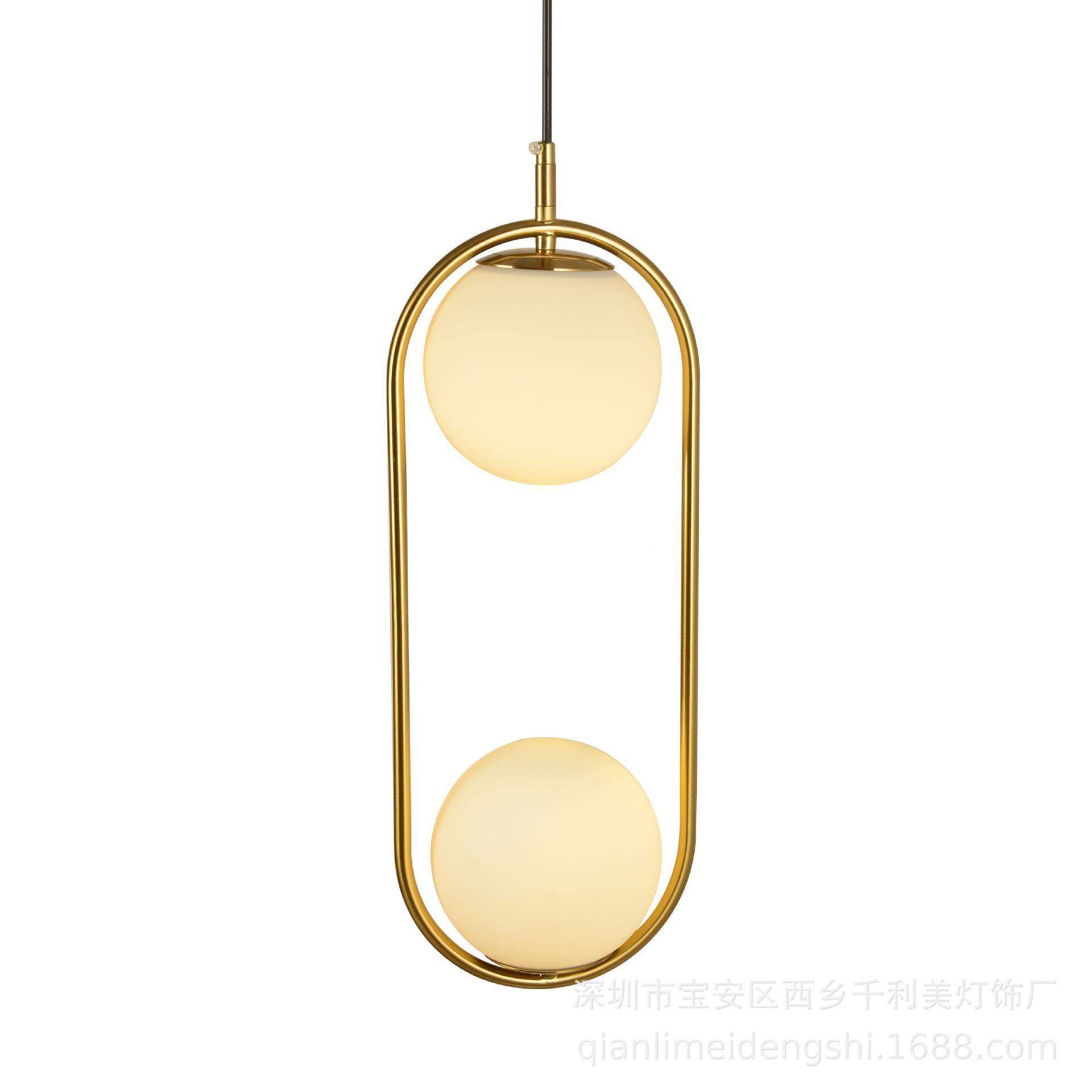 北欧温馨简478床头灯艺术圆球约餐吊厅客铜厅背景墙书房轻奢黄吊,家装灯饰光源,智能吊灯,淘宝优惠券,粉丝福利购,淘宝优惠卷