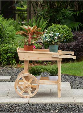 艺工防具收纳架花腐木IDV园户外花架庭院花园置物架花店室外种工