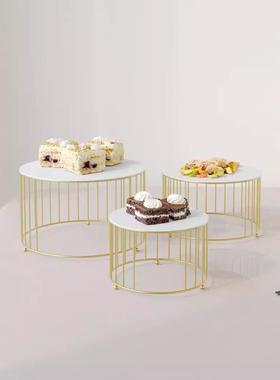 装饰甜品点台展下架摆件欧式冷餐茶歇dgj08121摆台蛋糕点示心托盘