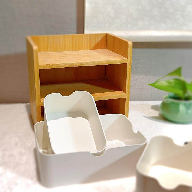 家可降解纤维收纳盒桌多层大容面量收用纳架杂物竹HS264竹木置物,收纳整理,首饰盒,淘宝优惠券,粉丝福利购,淘宝优惠卷