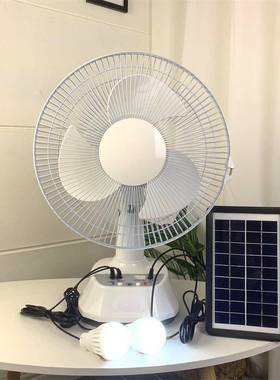 特价太爆款外销2英寸风带灯泡阳能板电扇1可充电86049台扇应急风