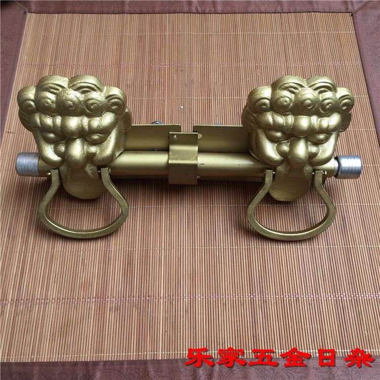 老式双扇门锁庭院木门铁门双扇仿古锁双狮锁景区复古庭院大门锁