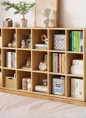 加实木书架童书架厚置物架落地组合IMO格子柜幼儿园储物收书纳儿