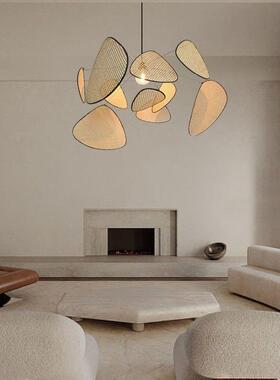 日式侘寂民吊灯禅织意意编创藤379艺中式客厅餐厅酒店宿灯饰