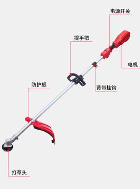 大功率电动割机草ZUX充电负式打草多功能果背园开机荒便携36V园林