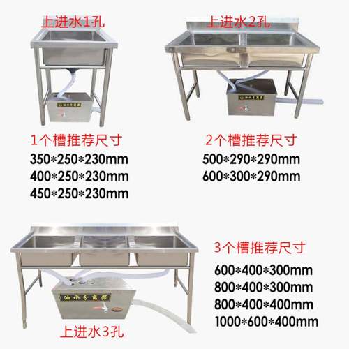 现油水分离货厨房店不饭锈钢油脂过滤器隔油221池油器水分离器净