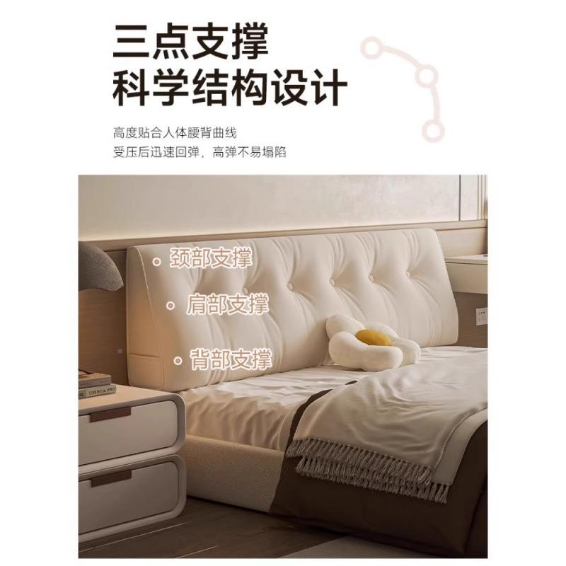 枕三角床垫头靠软包护腰沙厂家直供发卧靠室毛绒可拆洗背床上靠垫