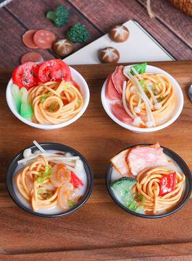 新款箱仿真装装面条食物道具碗模型家居饰冰贴橱窗装饰摆TSP件拍