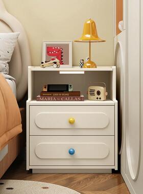 床头斗柜奶儿童床风头柜现代多巴胺小户型VAR夹缝柜床边柜柜收纳