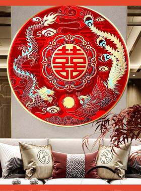 ?十字绣202Fh($%ph(4新款绣203婚结喜庆百喜龙凤图送人2礼线物简