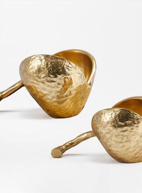 创意金色干果碗ES-A6348摆餐件客厅玄装饰托盘样板间厅厨关房桌软