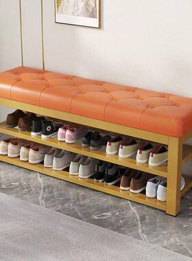 换鞋凳家用体门简约口入户穿61606鞋凳软包坐关垫一玄进门鞋柜轻