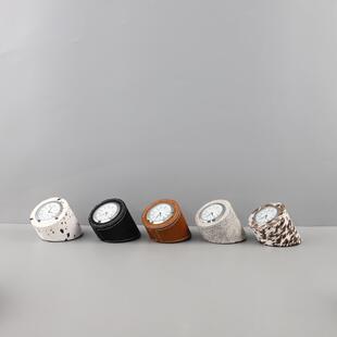 现代简约高端马毛金属时钟1882台装桌钟面摆件厅客卧室玄关软家居