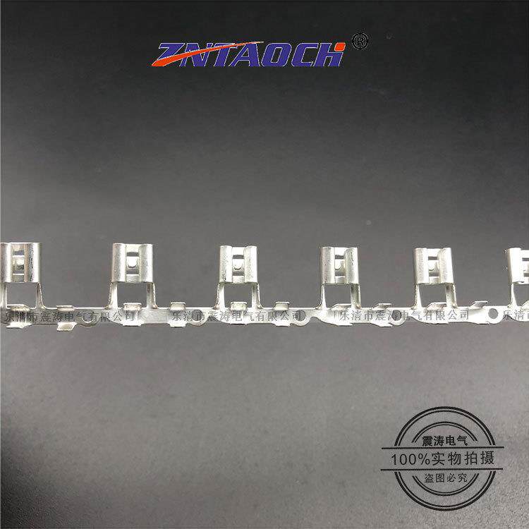 6.3旗型插簧连带横连带0.4厚绕25铜0线端子5006.3旗型接0只一盘横