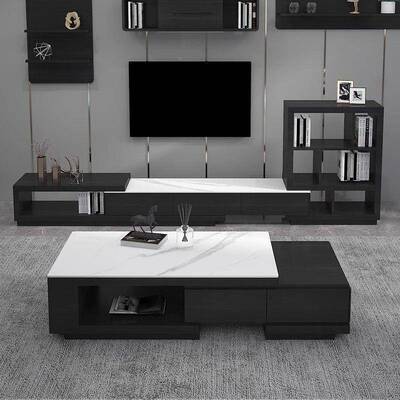 226新款柜北欧简约岩板茶几电视组家用大小户9850型合客厅现代伸