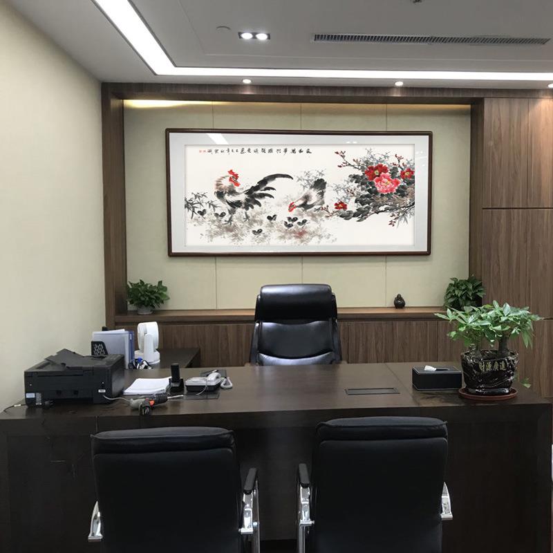 客厅装饰画YL202211家万事兴画牡丹办公式室挂和画新国中背景墙壁