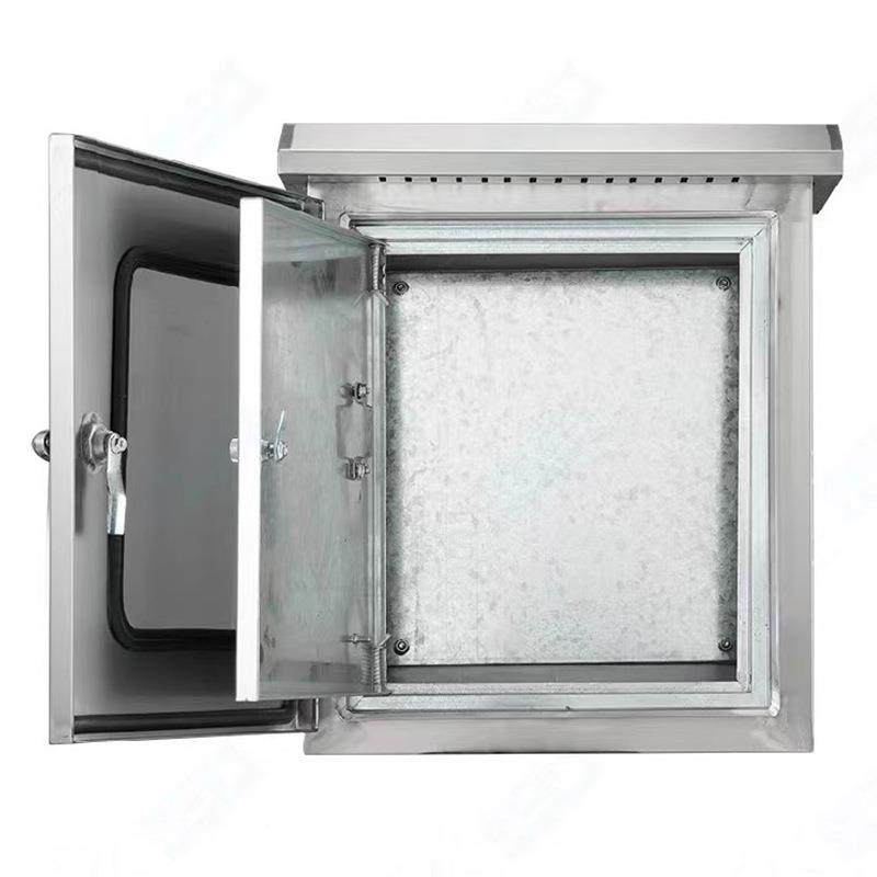 3户外锈钢04配不电箱双层防雨明-装监控仪表布线弱电防水控门制箱