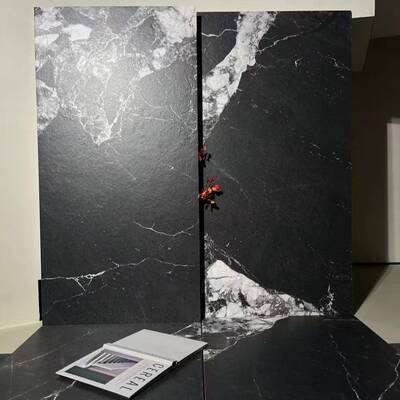 模具干粒面38793通哑光间滑黑色大理石瓷砖600体X1200防卫生防滑