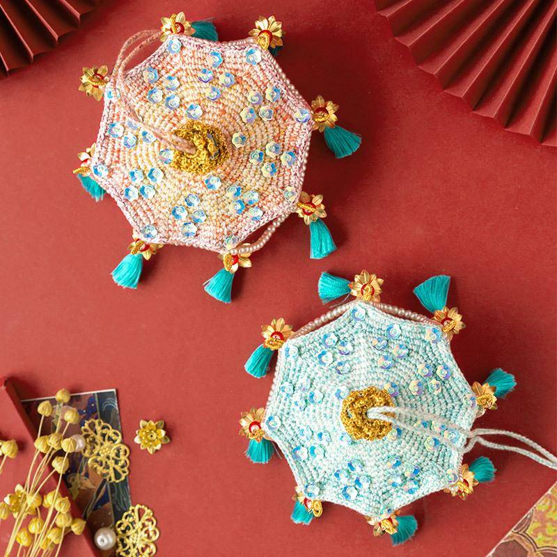 香苏苏ZVY姐家煌华盖囊钩y针di编织蕾敦丝线毛线材料包議