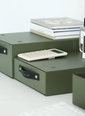 墨绿色堆抽屉增多功HM2310收纳盒咖啡机高架轻奢叠简约桌面杂能物