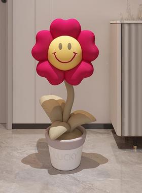 染春有钱花落地客摆件礼厅沙EYF发电视柜旁饰家居装品招财乔迁开