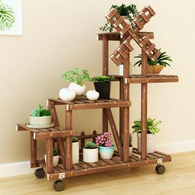 多厅肉绿萝头花盆架室内见详情实木制客阳台花架子多层家用木置物