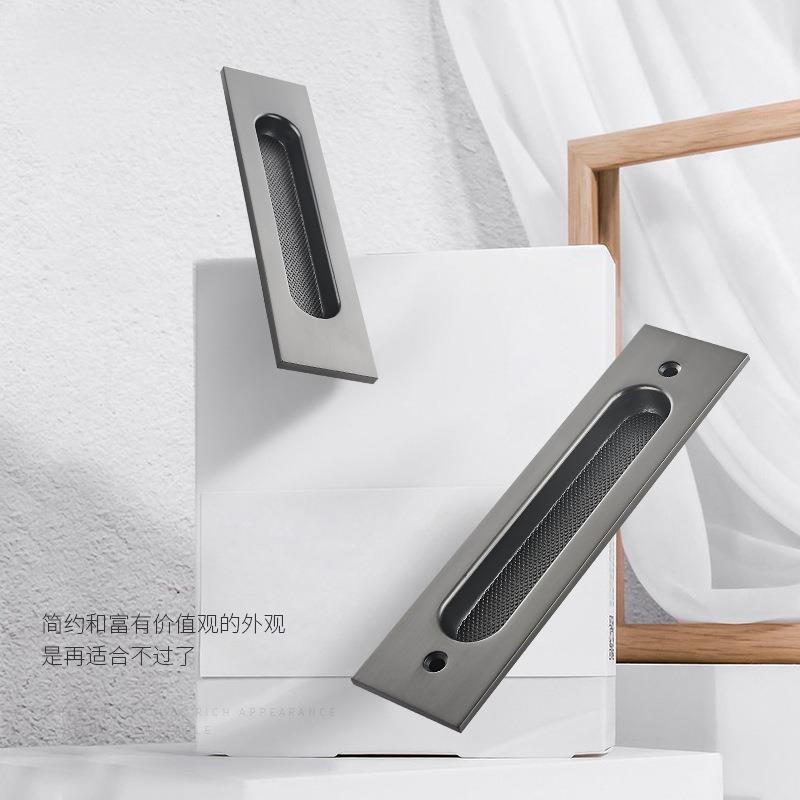 嵌入式开槽暗拉手形橱柜子衣柜移DG-LS16门把手加长屉内隐极嵌拉