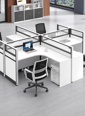 l型屏45款全暖风工办公桌6人位带屏风位职员桌组合椅f型4四人员卡