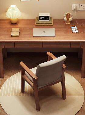 桌实木书用学学习桌带抽屉电脑桌小户型RPG简约办公生家桌卧室工