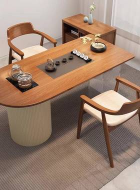 中式实木茶泡家台茶桌椅组合亚克力WBB新阳台现代简约小户型用茶