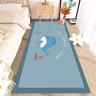 卧室床边毯儿童房卡通防摔可裁剪地垫客厅地毯免洗可擦防水脚踏垫