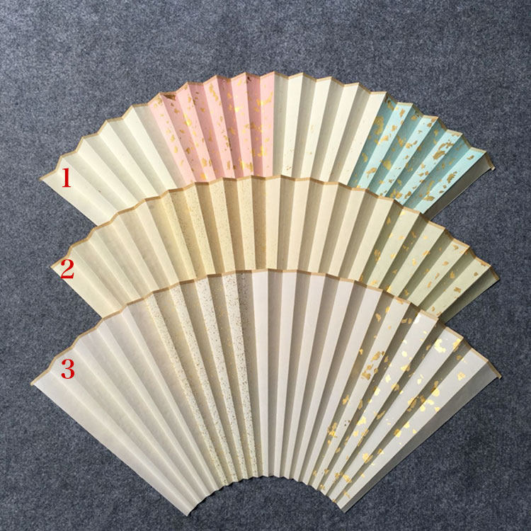 苏工超薄扇面彩色四格锦折扇熟宣礼品扇面洒金扇面 四格景扇面