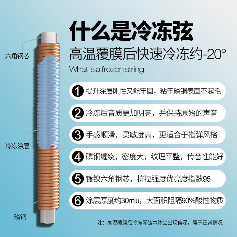 Orphee奥路菲猎狗吉他琴弦 冷冻防锈指弹民谣木吉他弦P30 P P