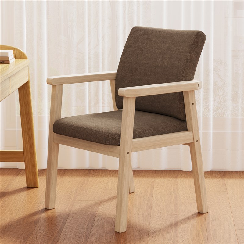 实木电脑椅子靠背椅舒适久坐学习办公椅家用书桌椅简约现代餐桌椅