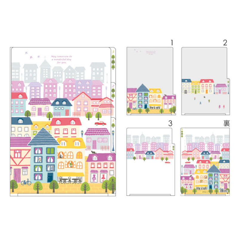 MIDORI办公学习文具多层文件夹索引资料夹档案夹插页夹型