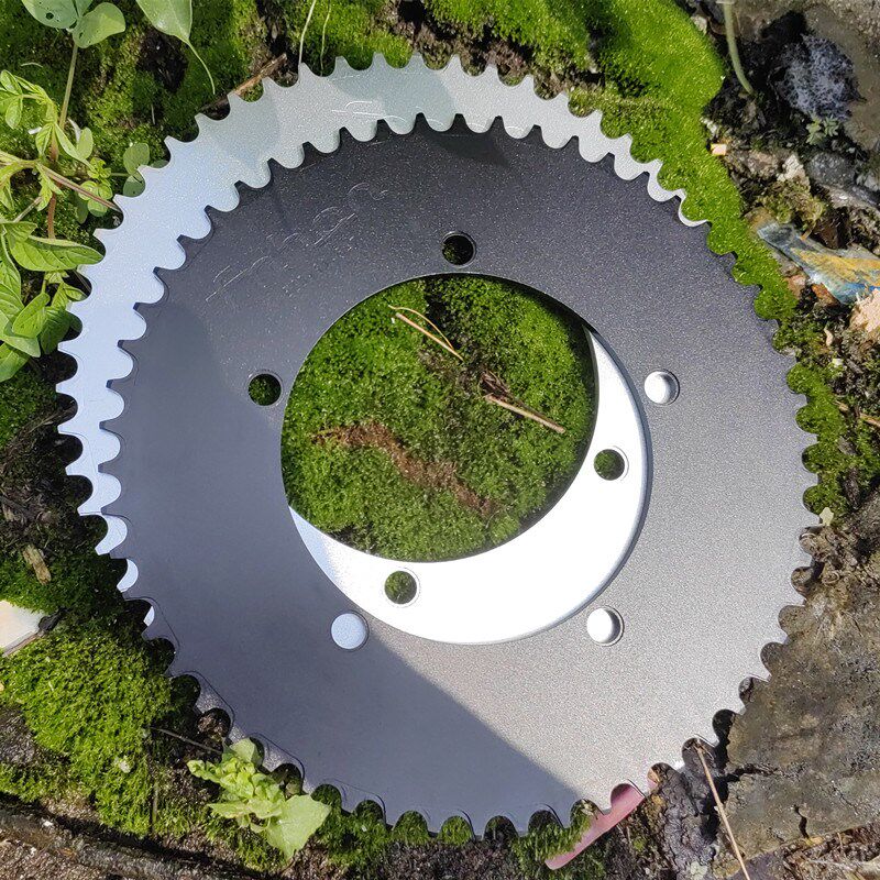 大行折叠车五爪130BCD 折叠车单盘正负齿封闭盘牙盘圆盘椭圆盘片