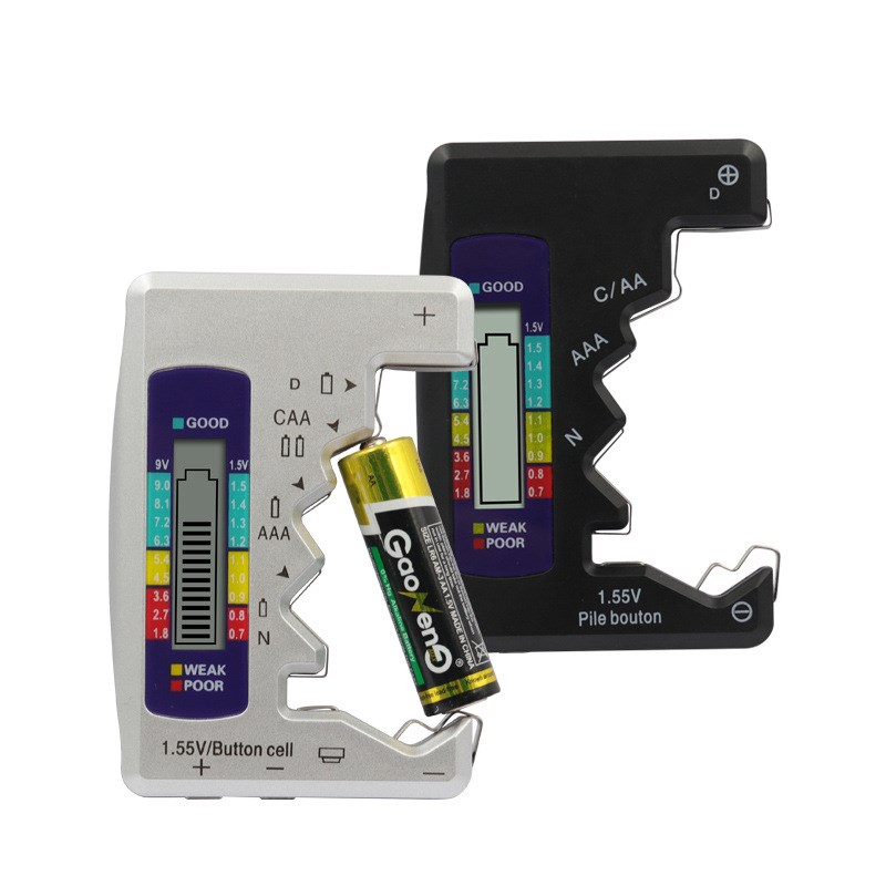 电池测试仪 数显电池电量检测计 5号7号电池9V电池电量智能测量器