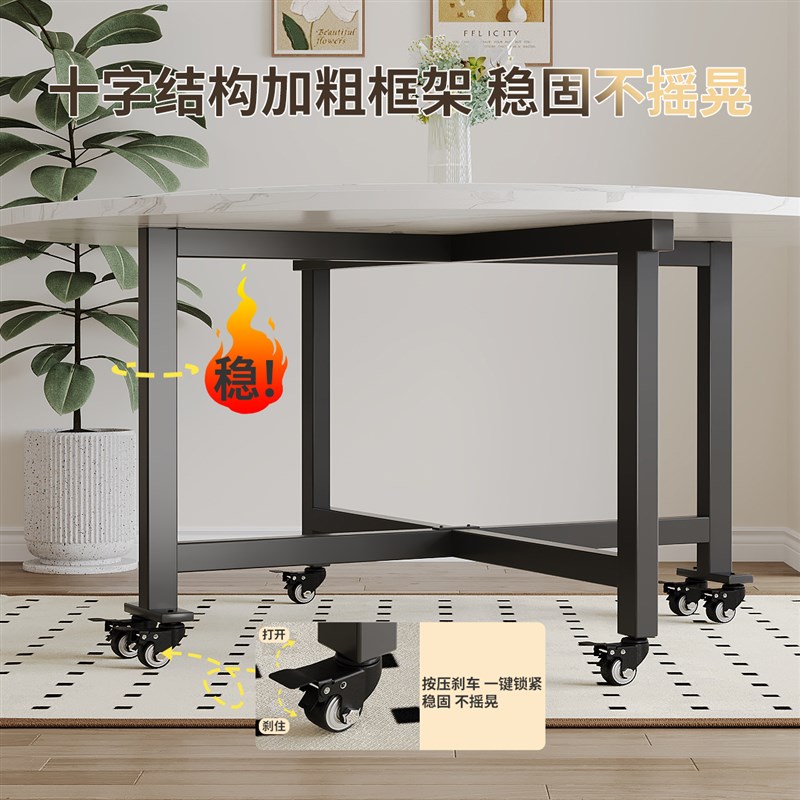 折叠桌子餐桌家用小户型吃饭桌子折叠圆桌出租房简易折叠桌便携式