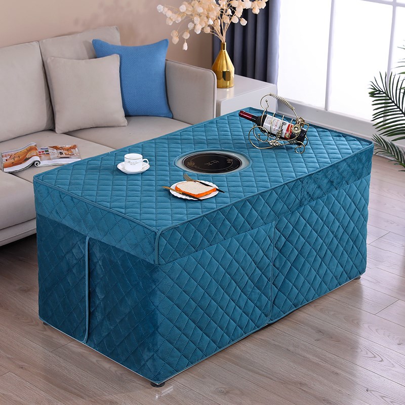 新款保暖加绒加厚取暖桌电炉烤火桌罩桌长方形茶几桌烤火被