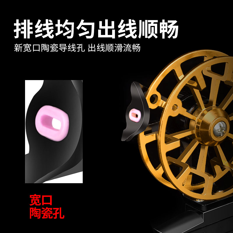 全金属前打轮带泄力倍速轮子超轻谷麦轮风火轮手竿拨鱼线速比冰钓