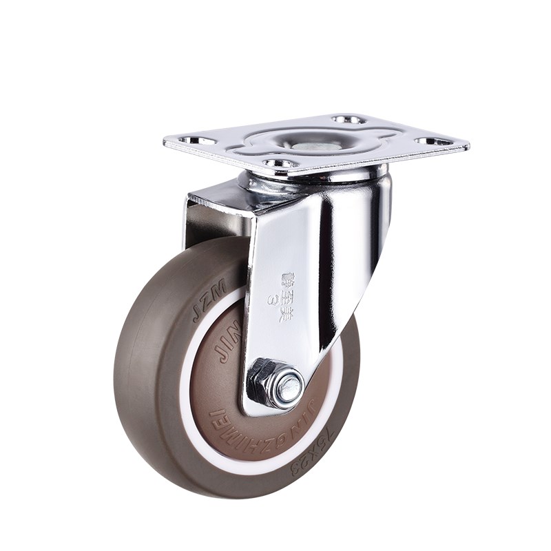 橡胶万向轮静音脚轮2寸寸3寸家具滑轮不伤地板轮子四只装