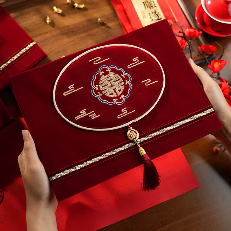 高档结婚礼金簿喜事婚礼签到本喜宴记账本人情签名册礼薄