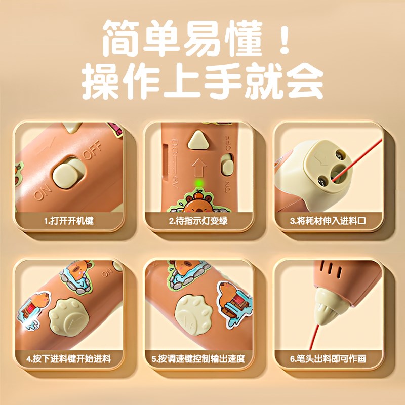 3d打印笔儿童款三d立体打印绘画笔装小学生女孩子高级三维低温耗