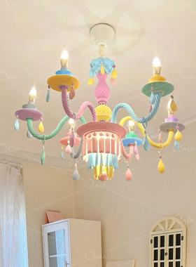 卡龙儿童房吊北欧创意99011可灯爱i公主房女孩卧室个性ns奶油风马