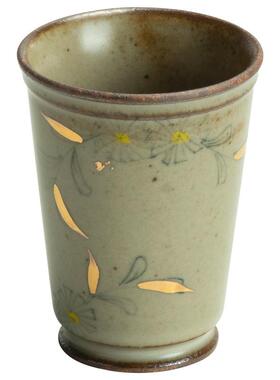 古描金纯手绘小雏菊小高足圆杯主杯复古LQE品茗人喝茶杯杯陶仿瓷