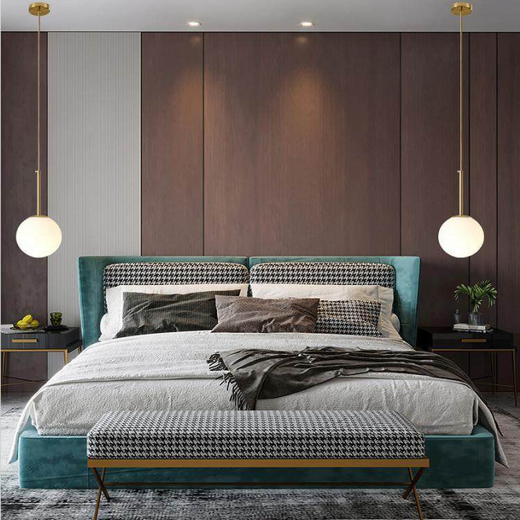 吊北欧卧时室床头灯尚餐厅灯吧台现82代简术约艺创意单头玻璃小吊